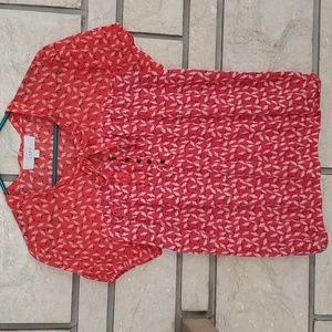 Loft blouse sz M, bird pattern